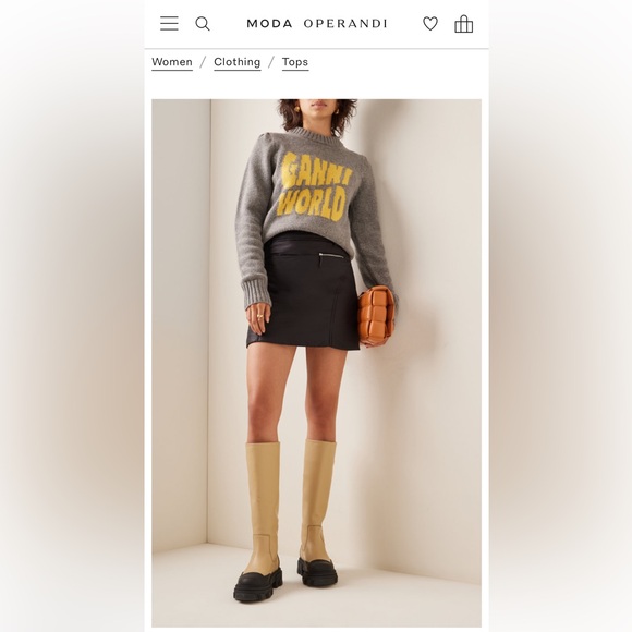 Ganni world - graphic puff shoulder pullover - Picture 8 of 9